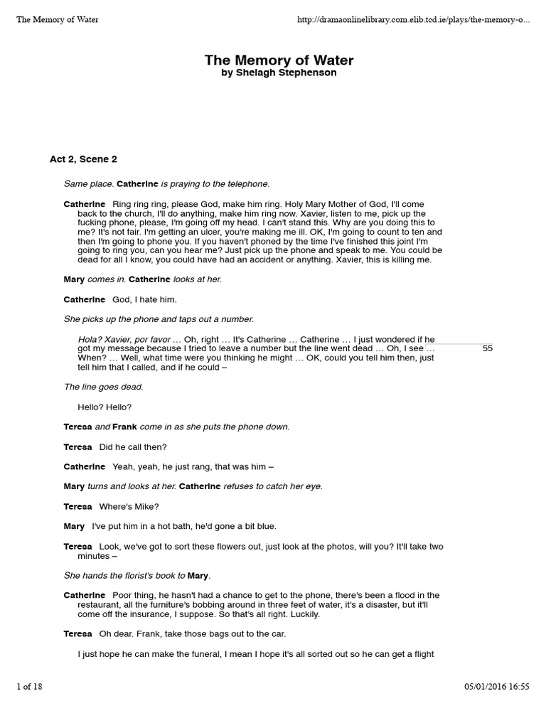 The Memory of Water (Part 2) | PDF