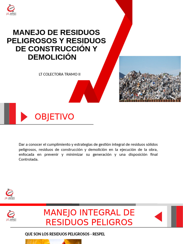 Presentación Manejo de RESPEL y RCD | PDF | Residuos | Ciencia y ...