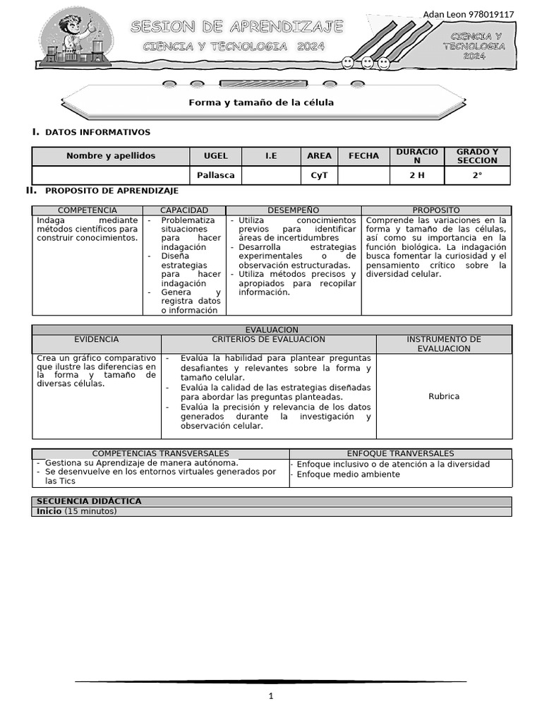 Forma y Tamaño de Las Celulas | PDF
