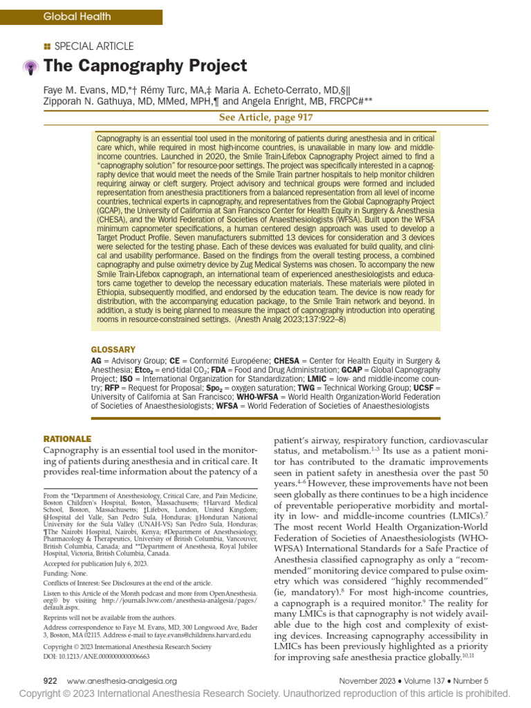 The Capnography Project.3 | PDF