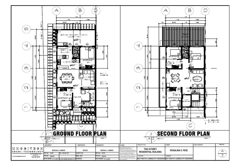 Ground Floor Plan Second Floor Plan: A B A B D D | PDF | Home | Brisbane