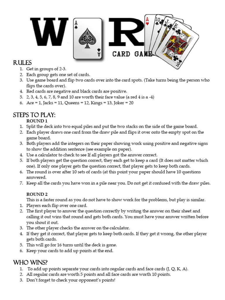 Rules: Round 1 | PDF