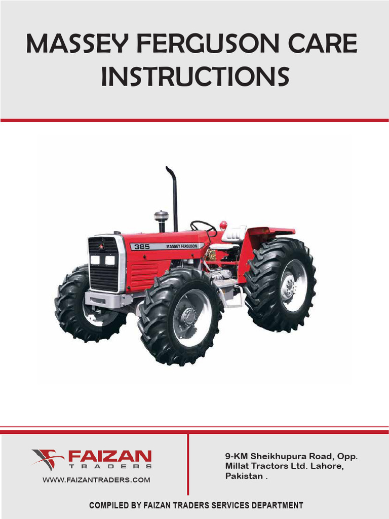 Tractor Care Instructions | PDF