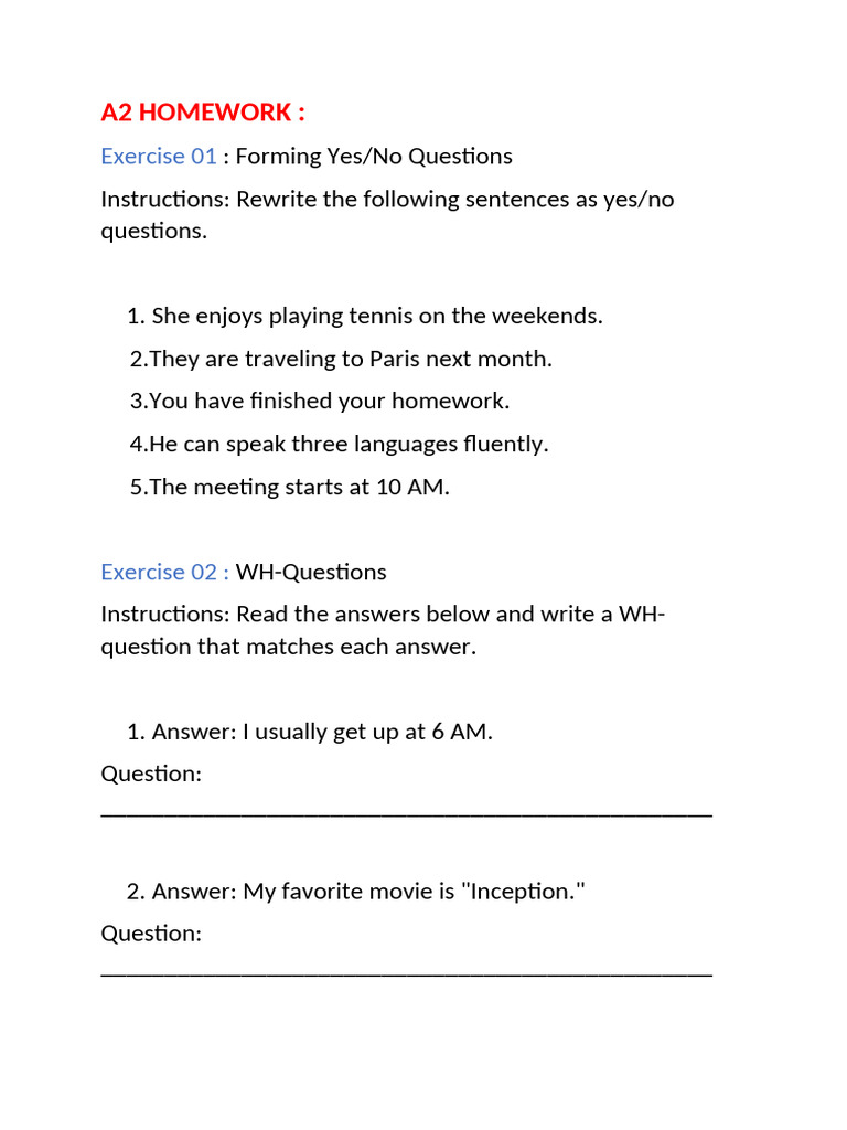 A2 Homework 1 | PDF