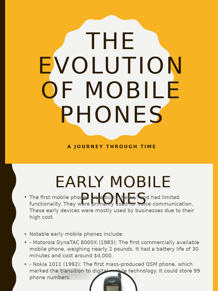 Evolution of Mobile Phones Overview | PDF | Smartphone | Mobile Phones