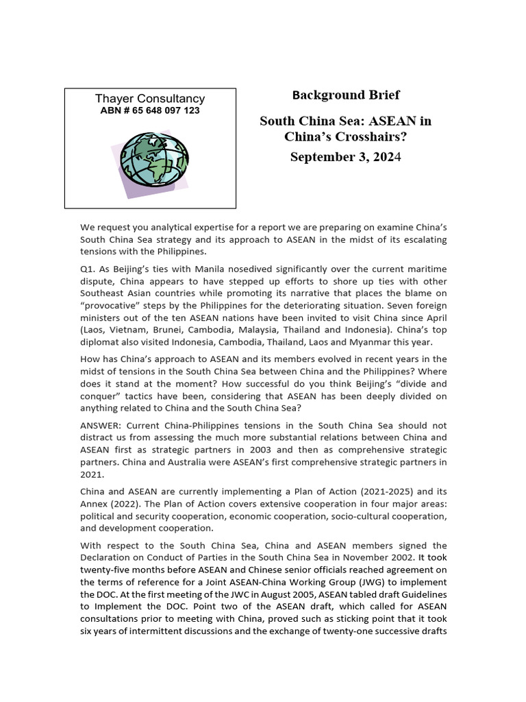 China’s Strategy in the South China Sea | PDF | South China Sea | Politics