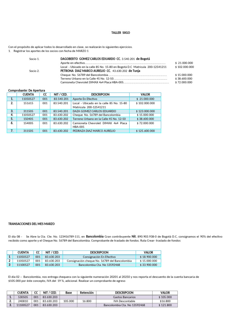 Ejercicio Primera Parte | PDF