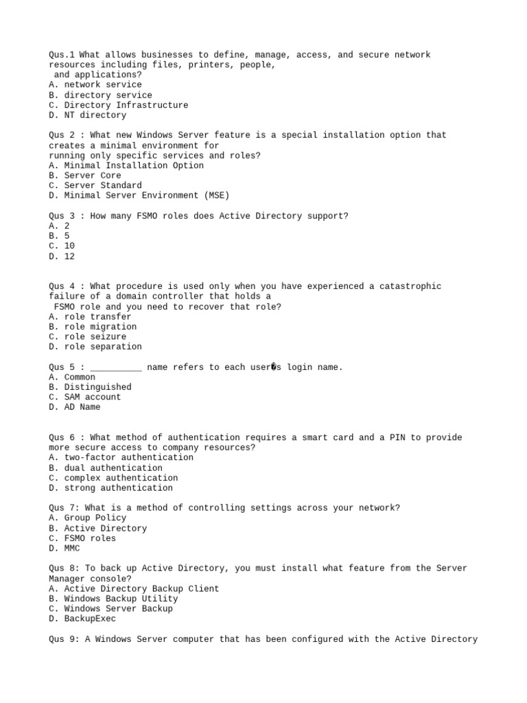 Server test pdf