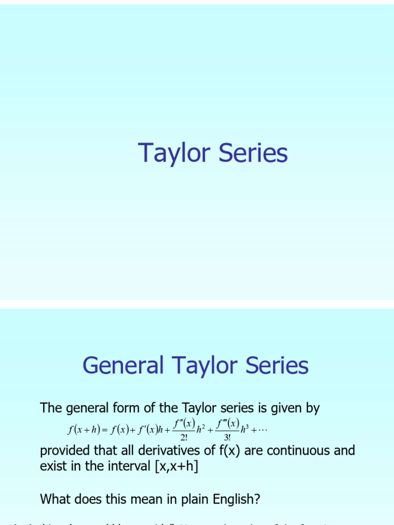 Taylor Series Pdf