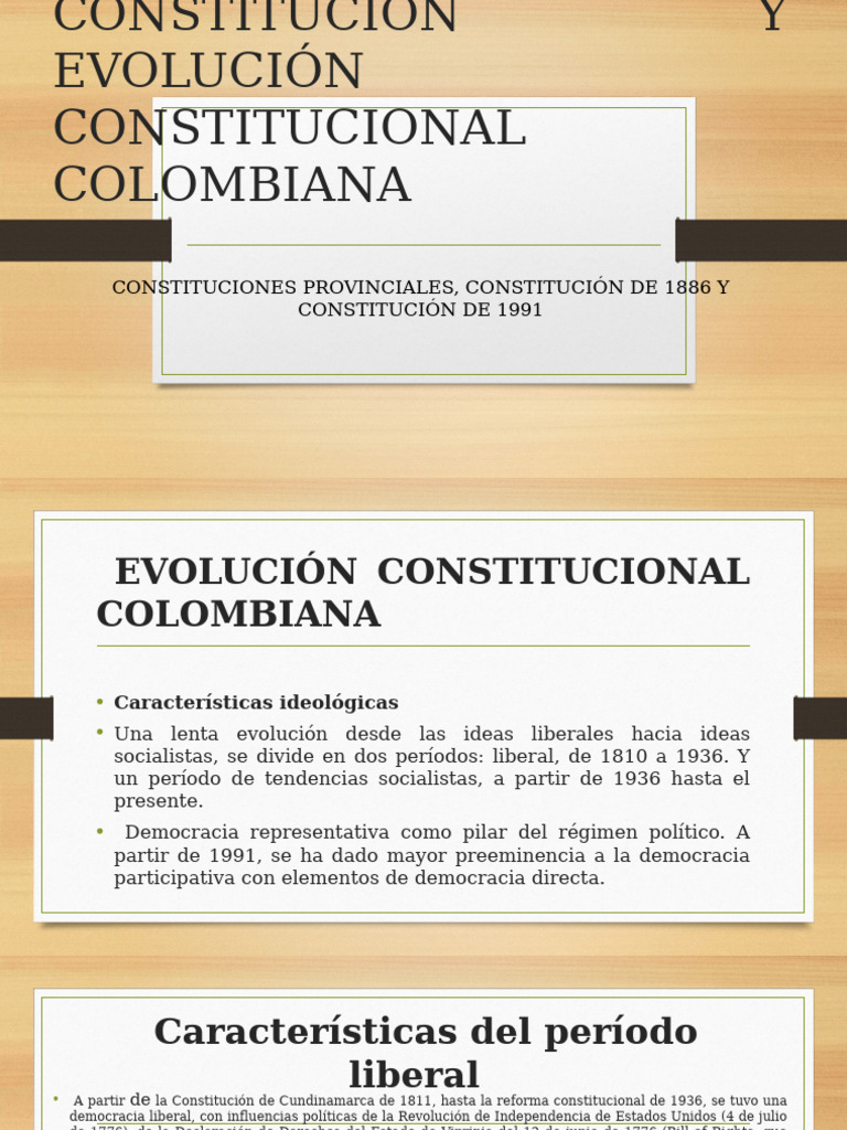 Evolución Constitucional en Colombia | PDF