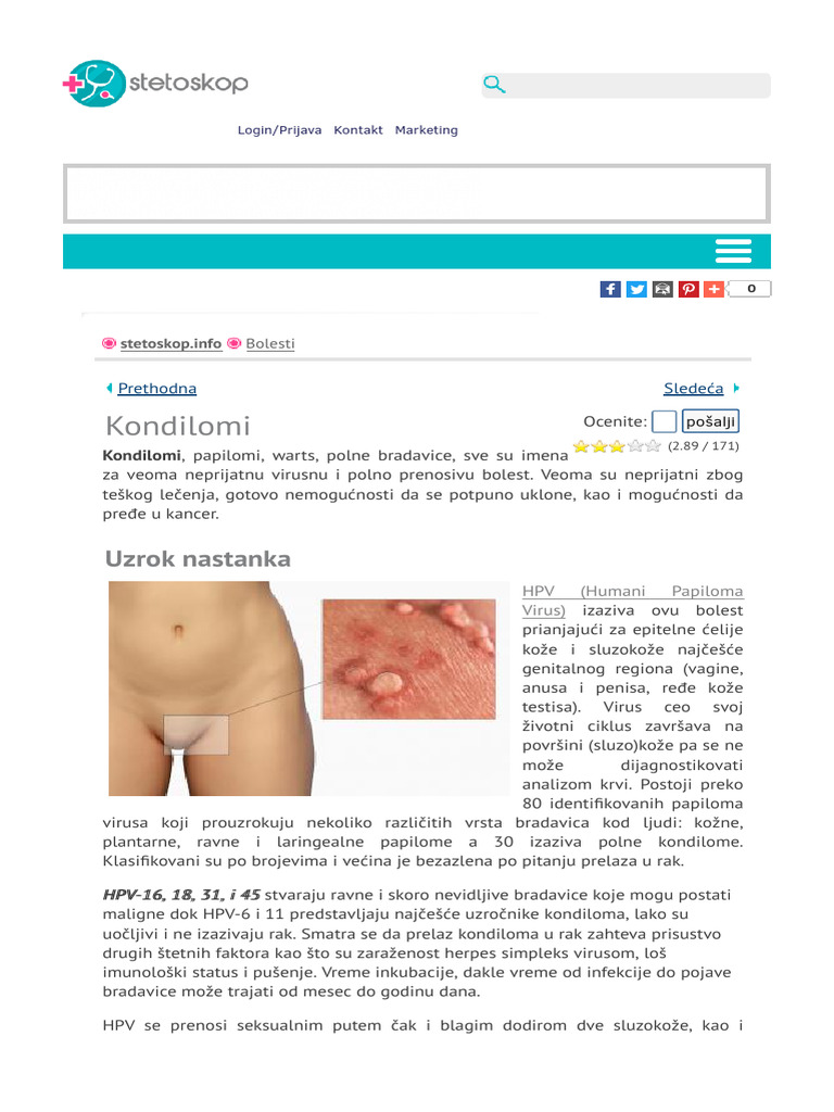 Kondilomi 939 s2 Sickness - HTM | PDF