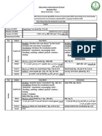 Education International School Weekly Plan: Prepare For The Social Test Tomorrow