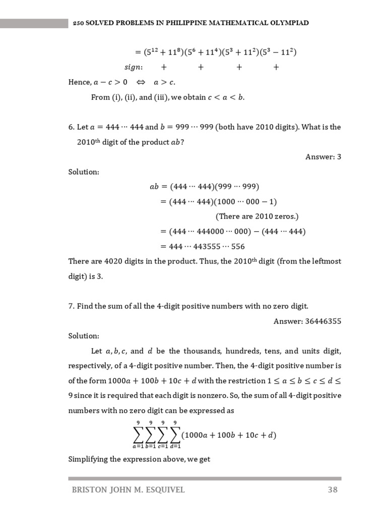 Solved Olympiad Problems Pdf