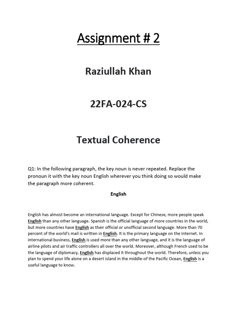English Assignment | PDF