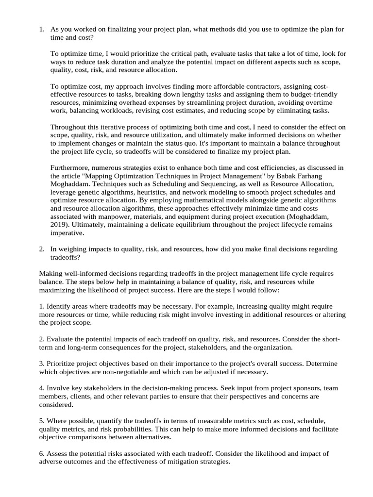 Optimization Pdf Project Management Business