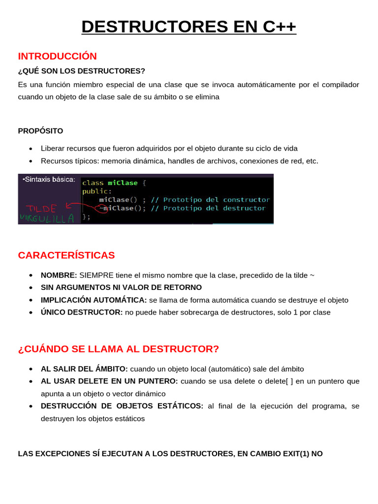 10-Destructores en C++ | PDF