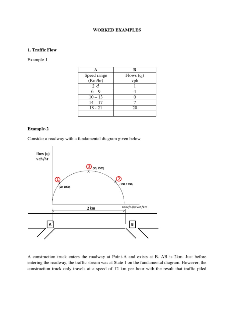 Traffic Flow Examples and Analysis | PDF | Lane | Traffic