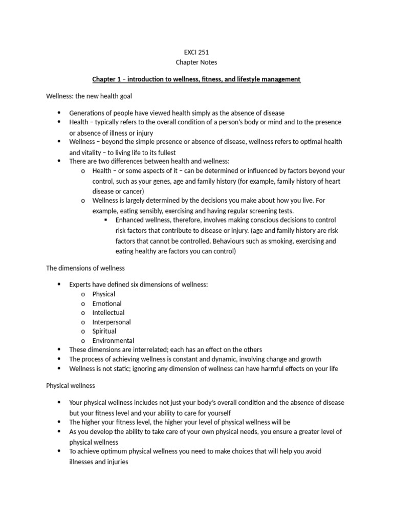 EXCI 251 Notes Test 1 | PDF
