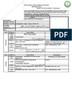 Education International School Weekly Plan