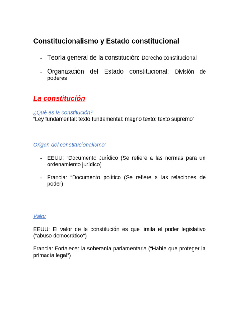 Constitucionalismo y Estado Constitucional | PDF | Constitución | Política