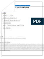 Analysis of Vegetables and Fruit Juices