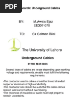 Research On Underground Cables