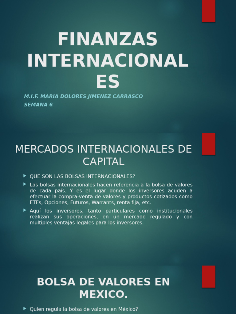 Finanzas Internacionales Semana 6 | PDF