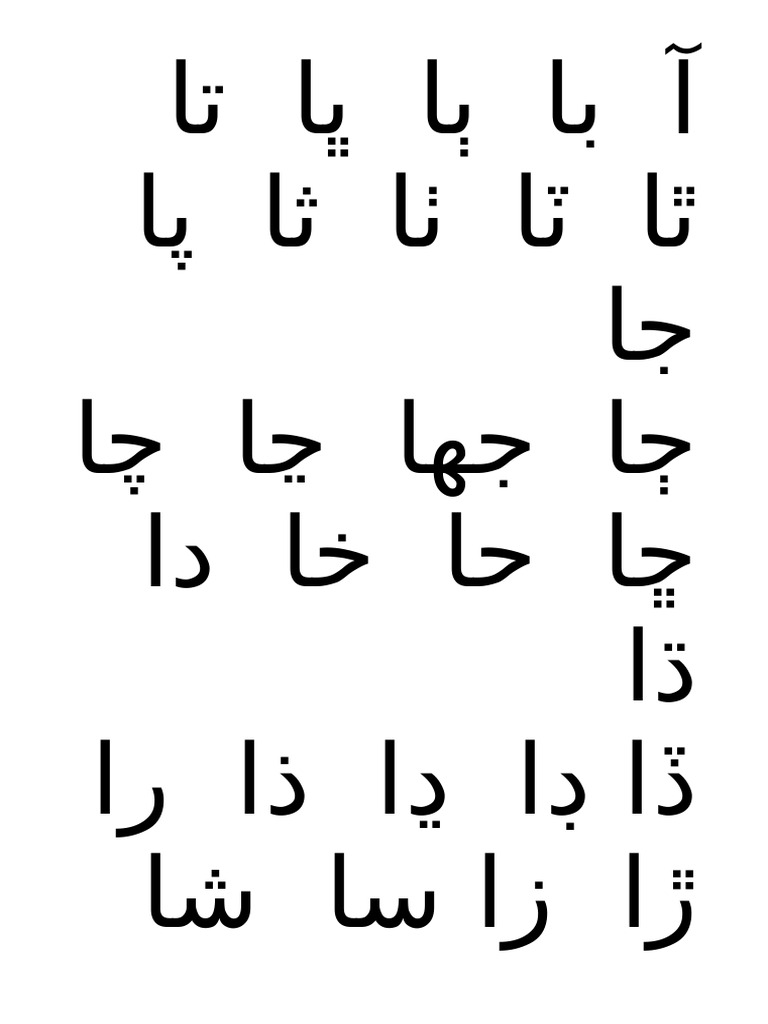 آ با ٻا ڀا تا ٿا ٽا ٺا ثا پا جا | PDF
