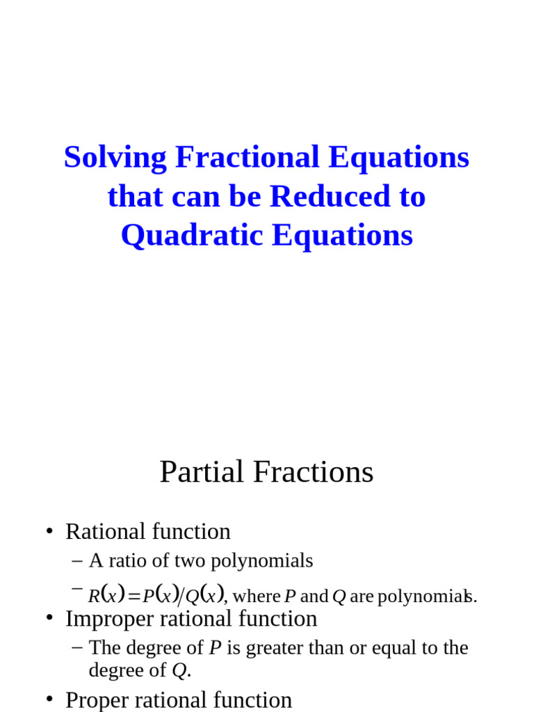 Allied Mathematics - I Unit I Partial Fractions | PDF