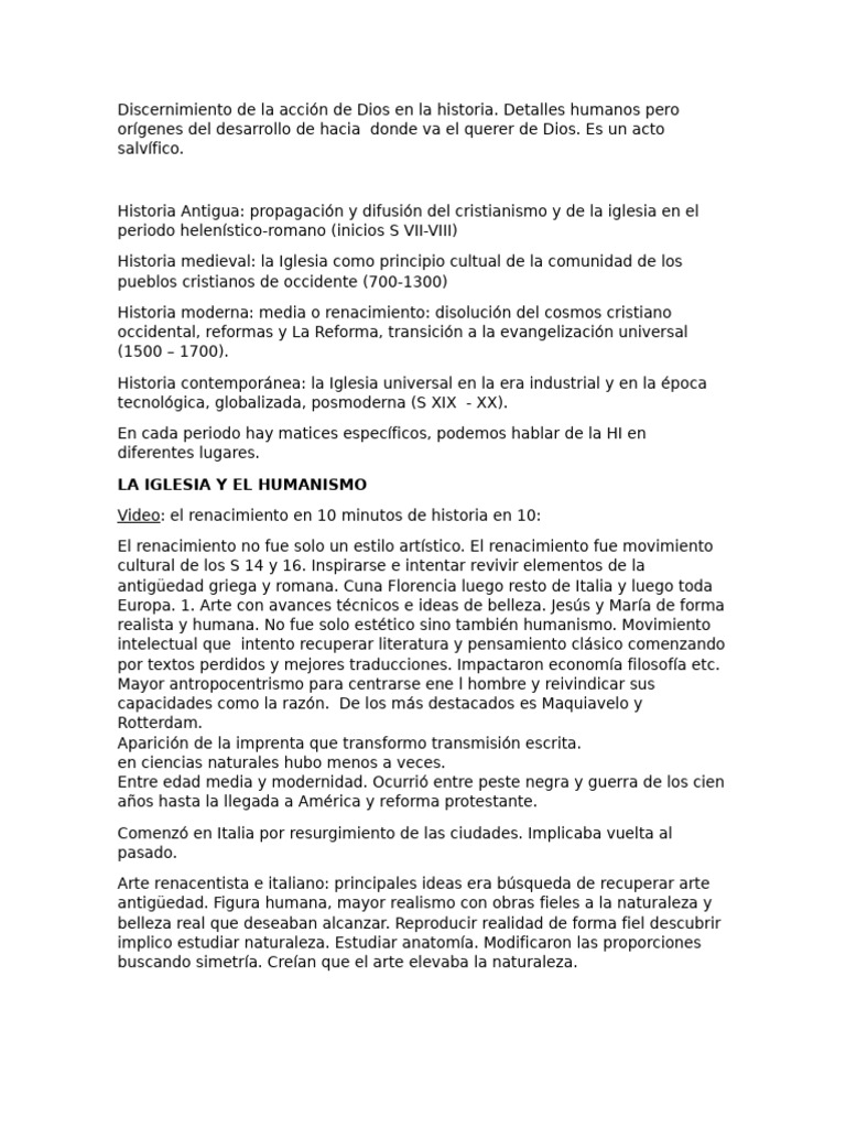 Historia de La Iglesia II | PDF | Iglesia Católica | Religión y ...