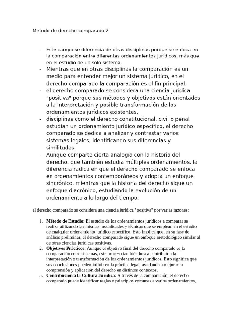 Metodo de Derecho Comparado 2 | PDF