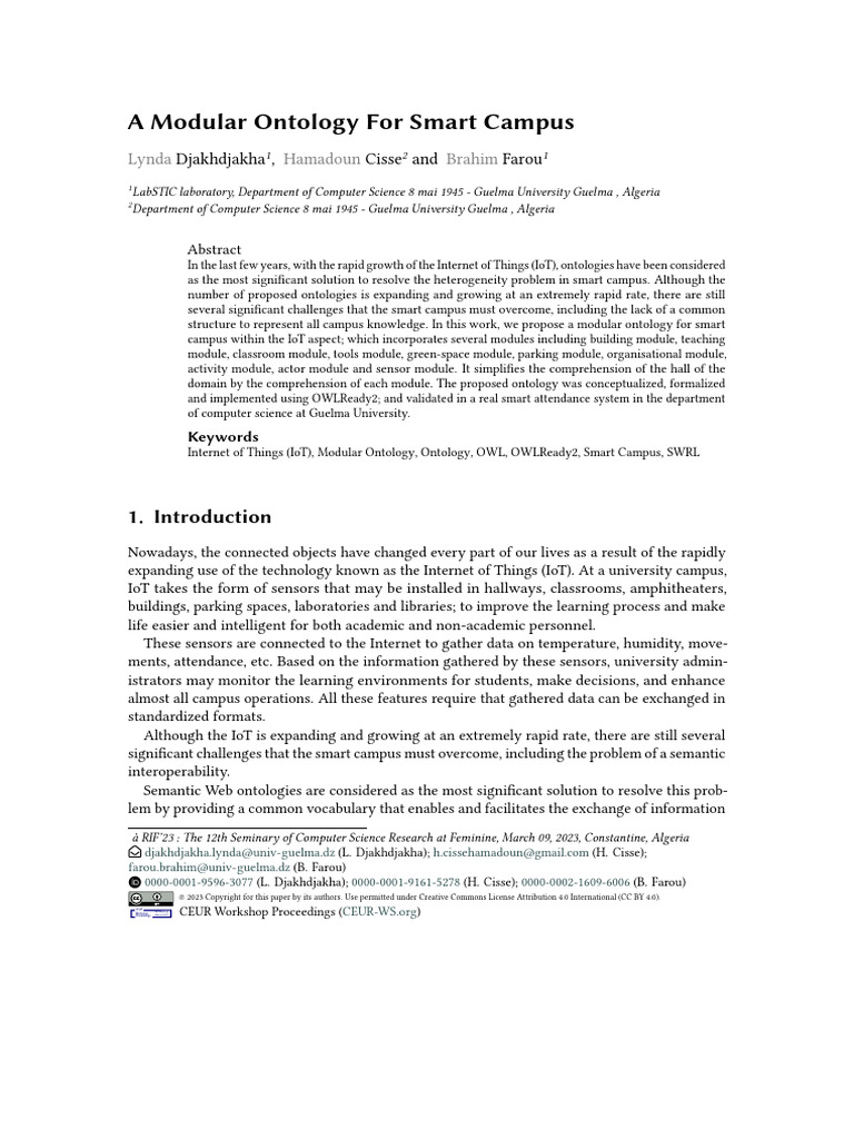 A Modular Ontology For Smart Campus-5 | PDF | Ontology (Information ...