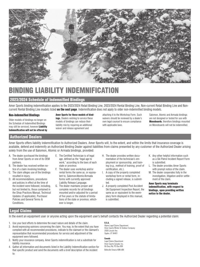 Indemnified Bindings 23-24 EN 230728-1138 | PDF