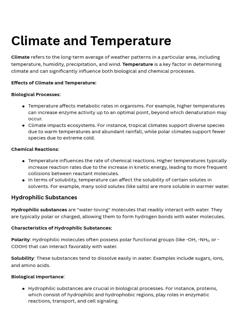 Climate & Temperature | PDF