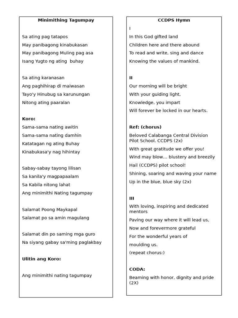 Graduation Songs Pdf