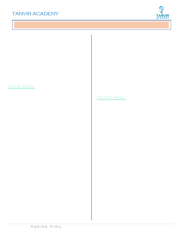 Microsoft Word Course Module Pdf