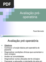Avaliação pré operatória