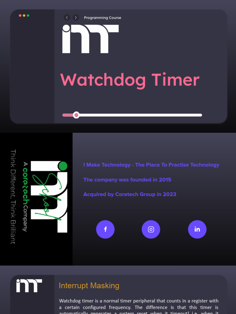 Lecture - 10 (Watchdog Timer) | PDF