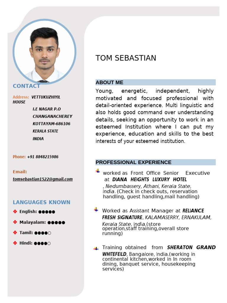 TOM SEB CV NEW Main | PDF