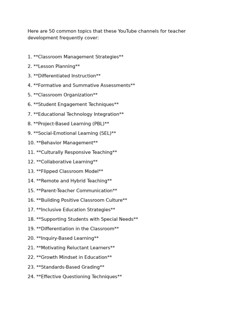 Teachers Course | PDF