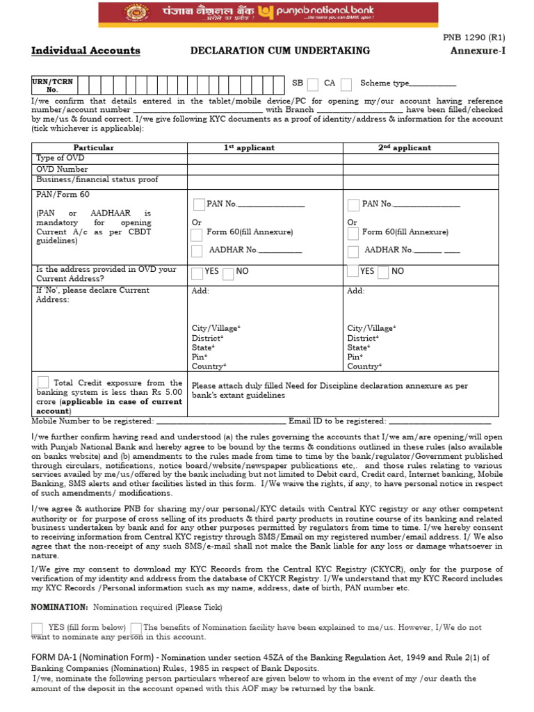 PNB 1290 (R1) Individual Account | PDF