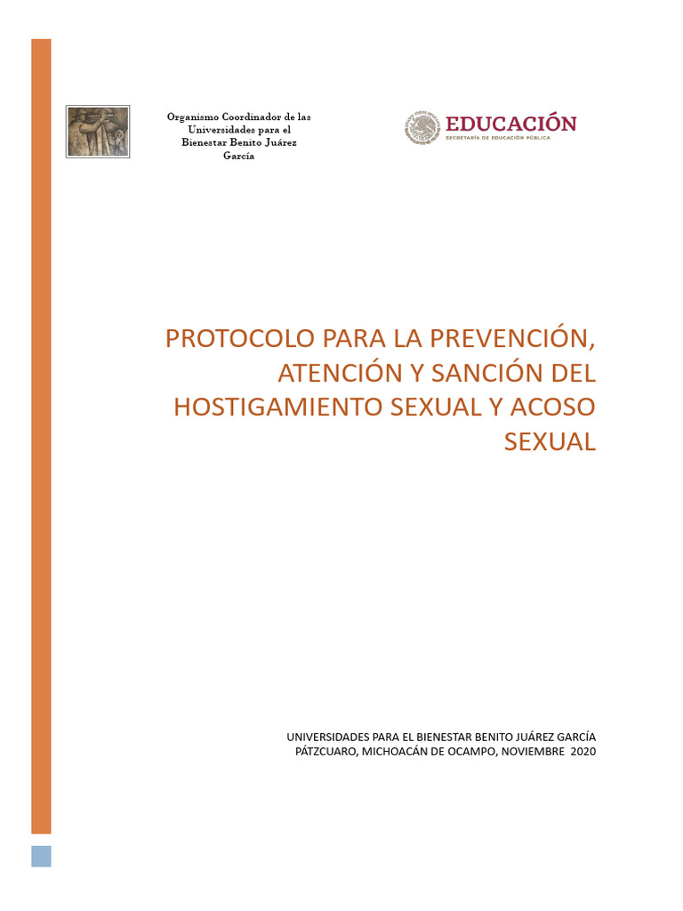 Protocolo de Atencion y Prevencion Del Hostigamiento y Acoso Sexual ...