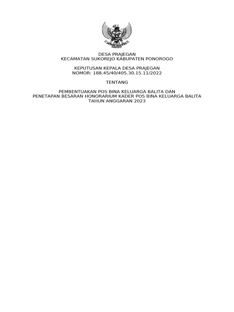 Sk Penetapan Hr Kader Bkb Pdf