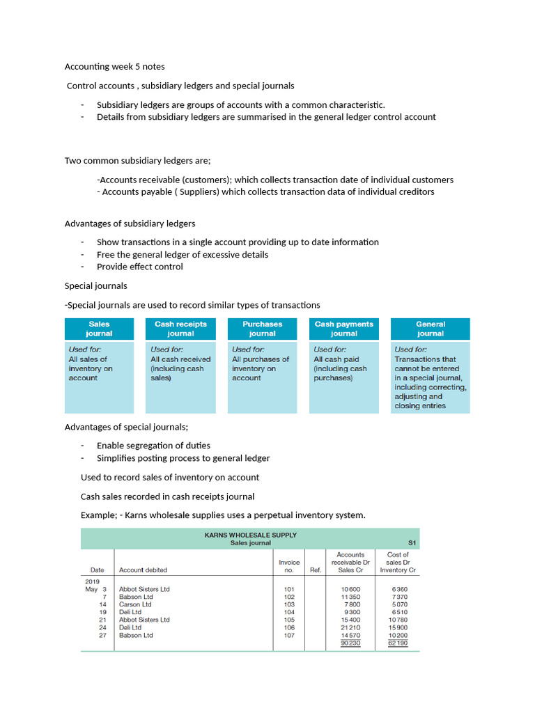 Accounting Week 5 Notes | PDF