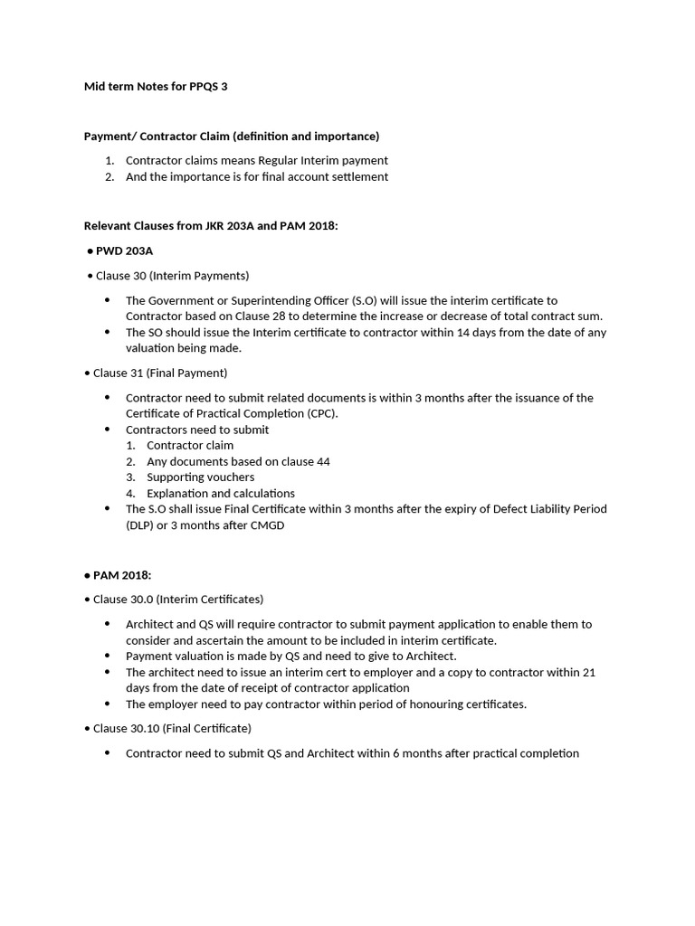 Mid Term Notes For PPQS 3 | PDF