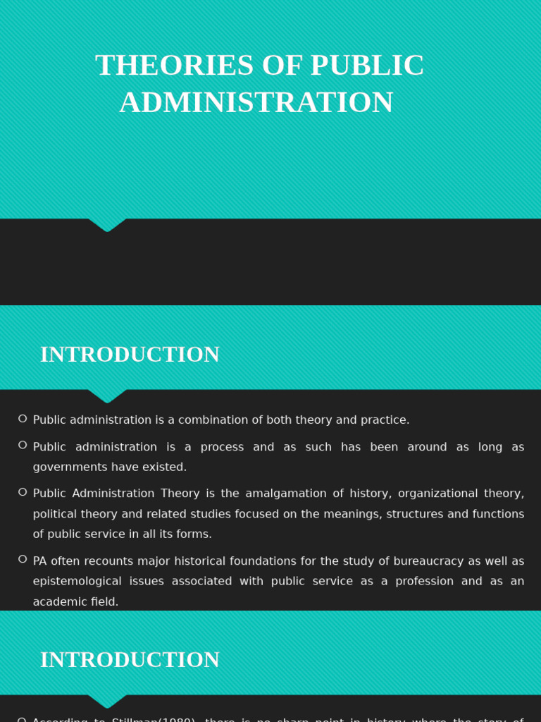 Public Administration Theories of | PDF