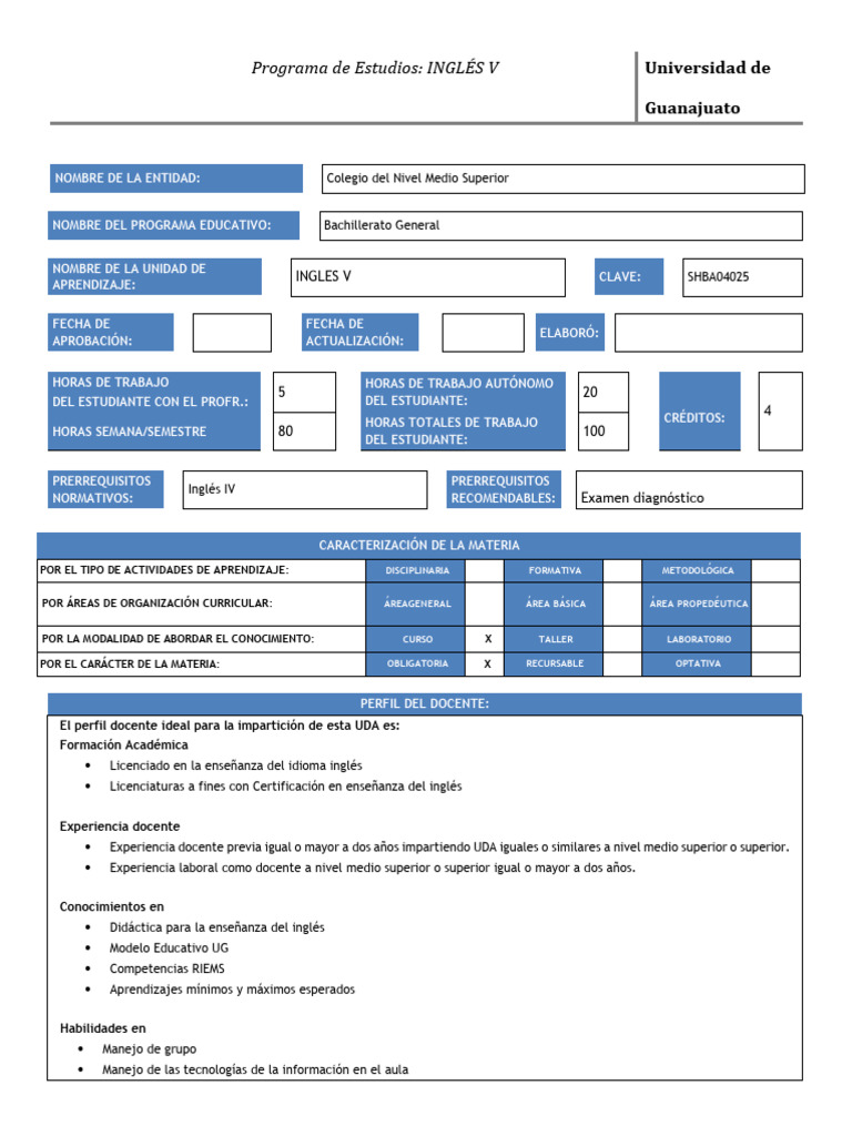 Ingls V | PDF