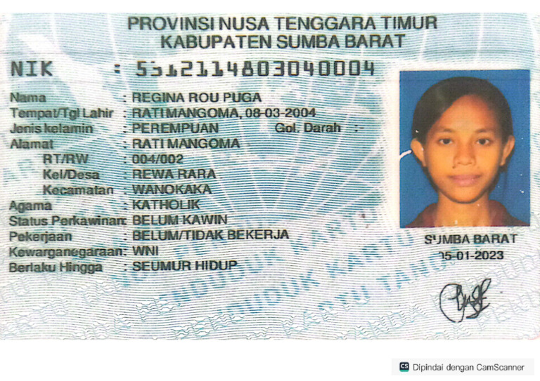 Regina Rou Puga KTP | PDF