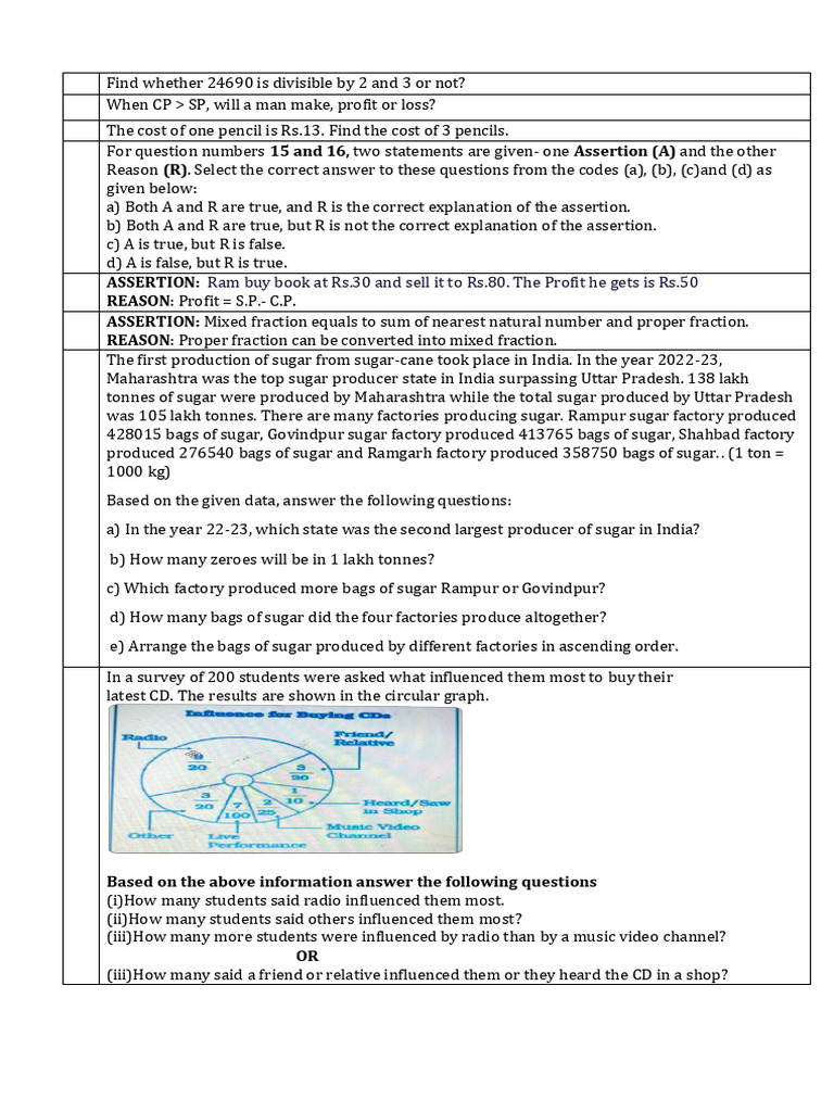 Revision Worksheet Grade 5 Pdf