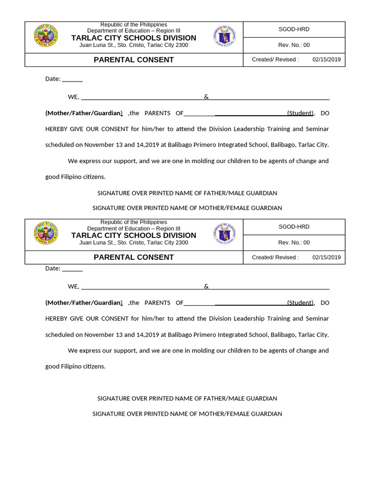 Letter of Consent | PDF